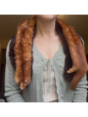 Vintage Whole Fox scarf with fur stole
